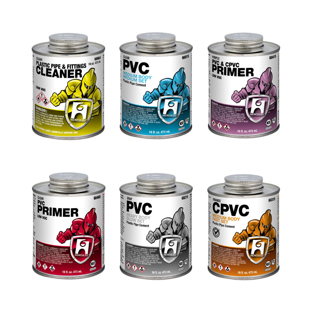 چسب، کلینر، پرایمر UPVC