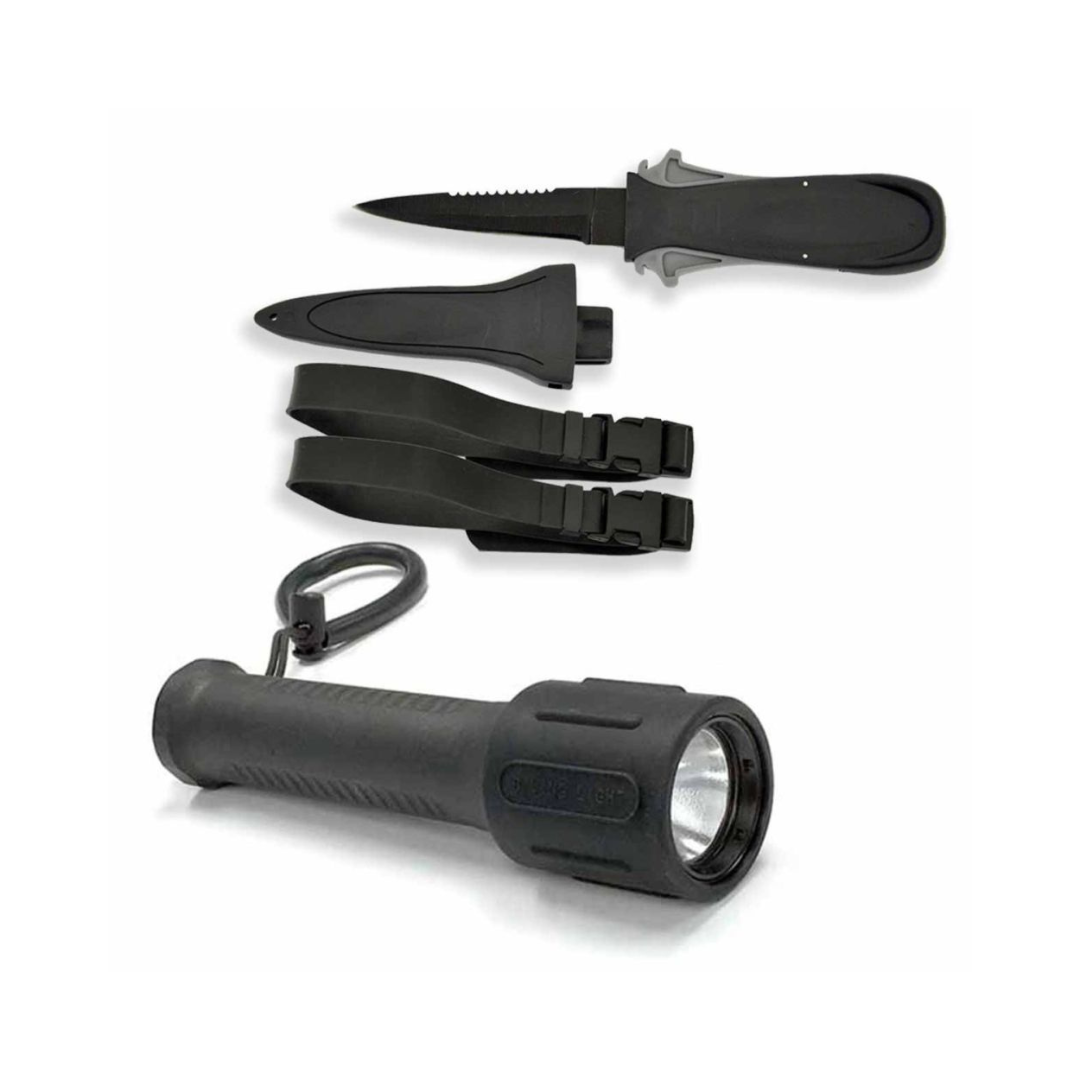 چاقو، چراغ قوه غواصی