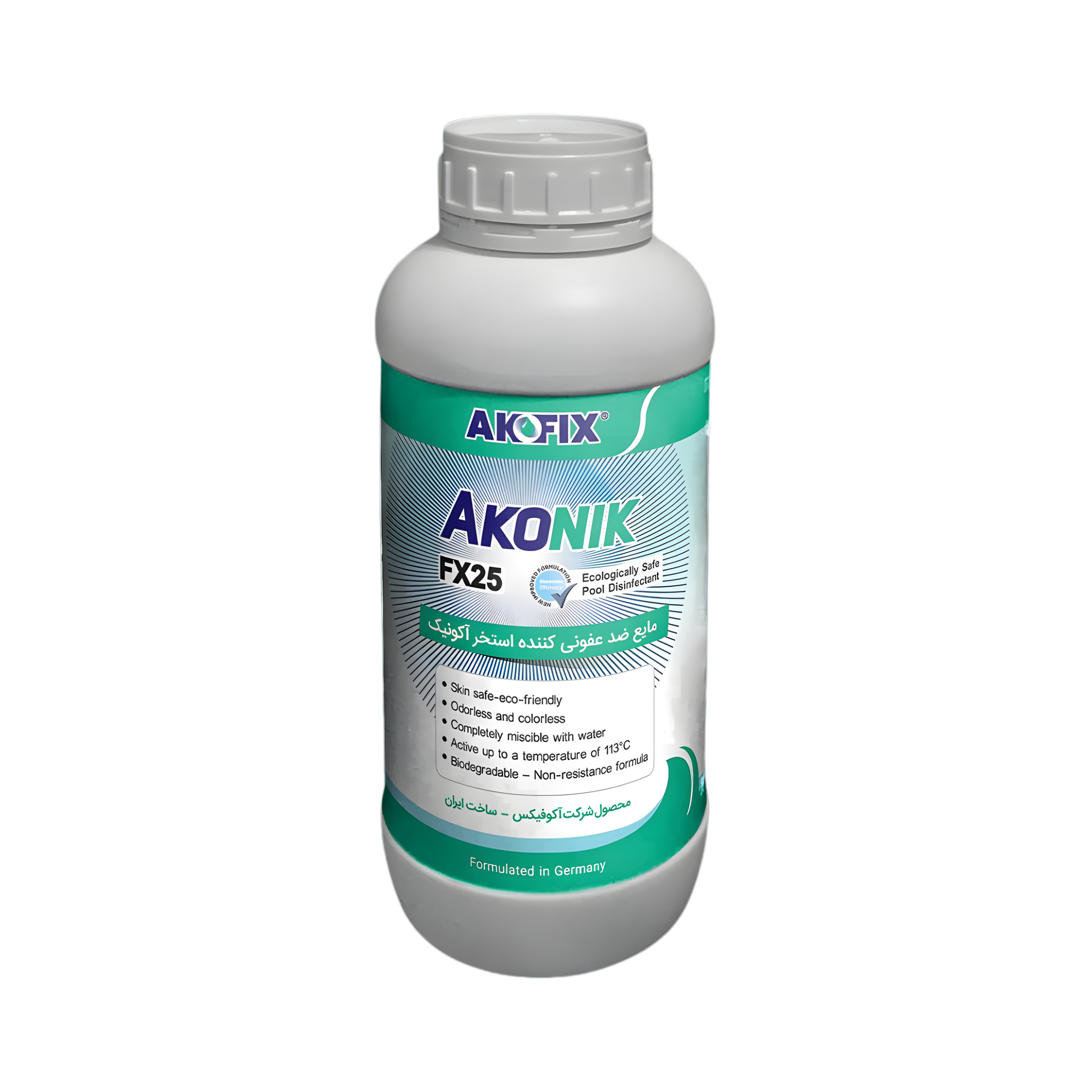 مایع آنتی باکتریال (ضدعفونی کننده) استخر آکونیک AKOFIX Akonik FX25
